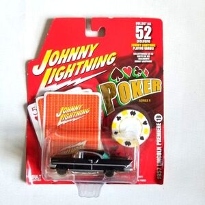 2005 Johnny Lightning "Poker" Series 2 #10 Black 1957 Lincoln Premiere Car